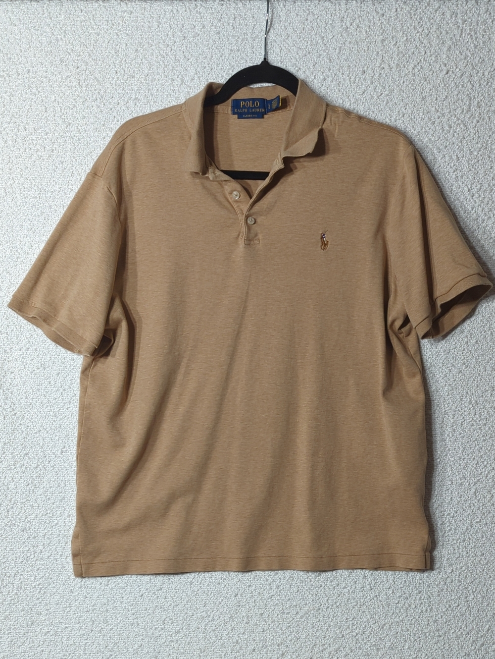 Polo by Ralph Lauren Men's Tan Short Sleeve Polo Shirt